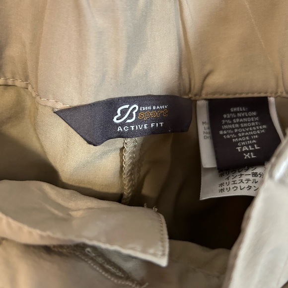Eddie Bauer sports skotrt active fit size tall XL khaki color side pockets - Picture 9 of 10